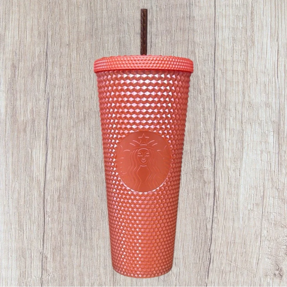 NWT Starbucks Diamond Studded Bling Halloween Orange 24oz Tumbler Cold Cup New